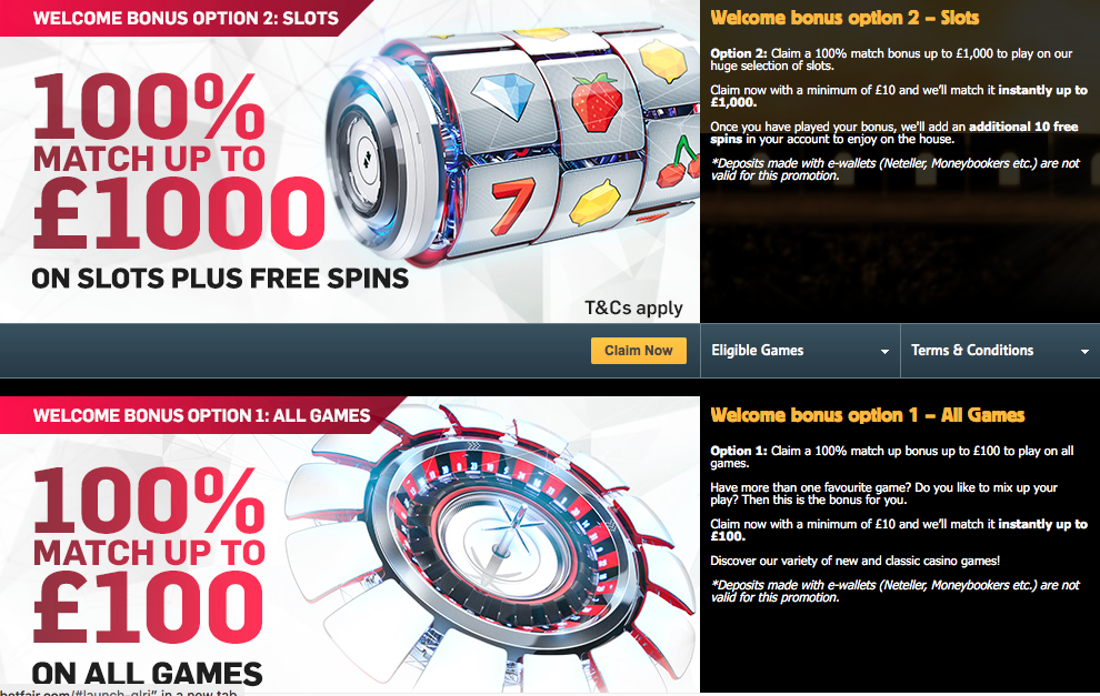 bet fair casino welcome bonus