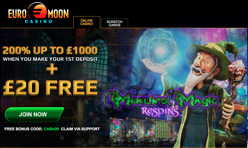 euromoon welcome bonus cashback