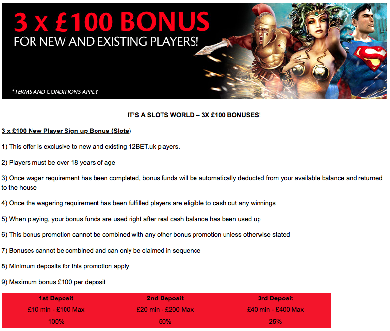 12 bet bonus cashback